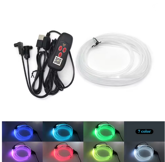 AuraTech 5M Fiber Ambient Car Interior LED Kit